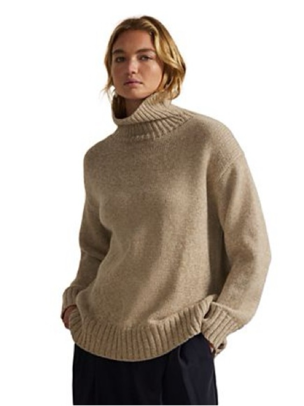Banana Republic Taupe Turtleneck Sweater